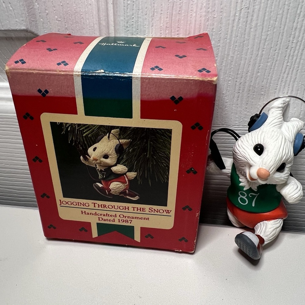 vintage Hallmark "Jogging Through the Snow" Keepsake Ornament from 1987
